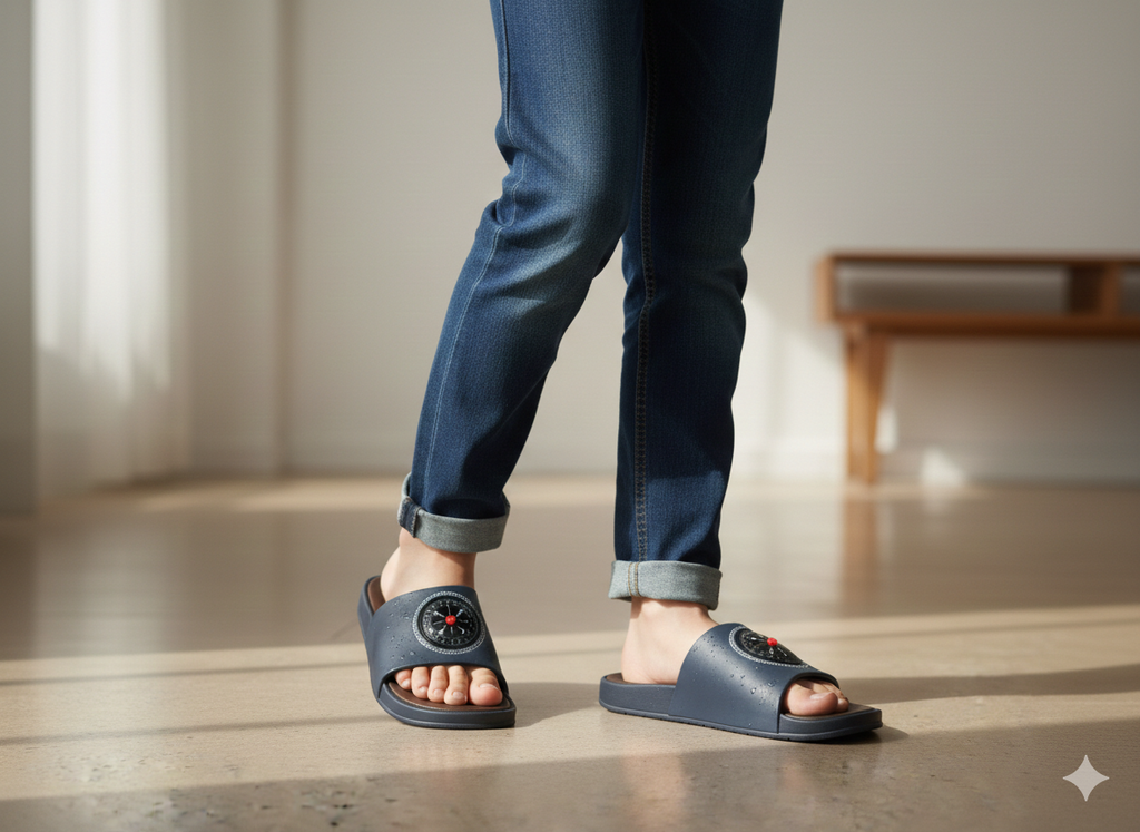 Compass Comfort Men’s Chappal – Premium Daily Wear Slides