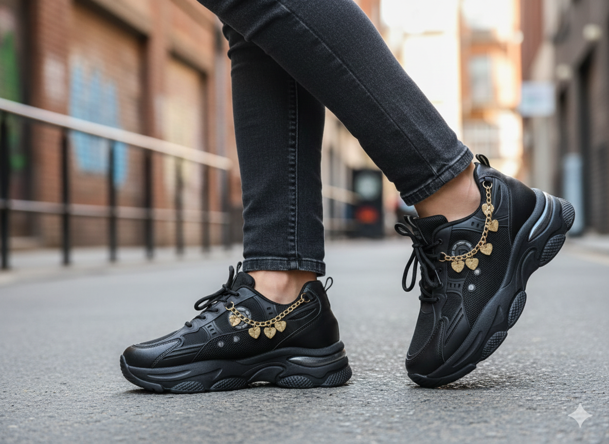 Black High Heel Female Joggers