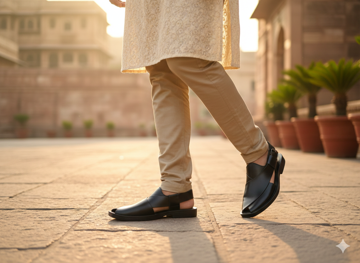 STARTLET™ Premium Leather Peshawari Chappal