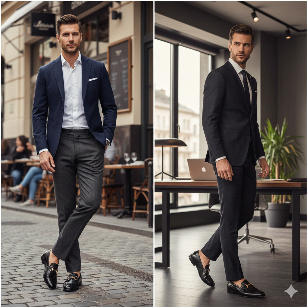 Men's Black Patent  Loafer shoes