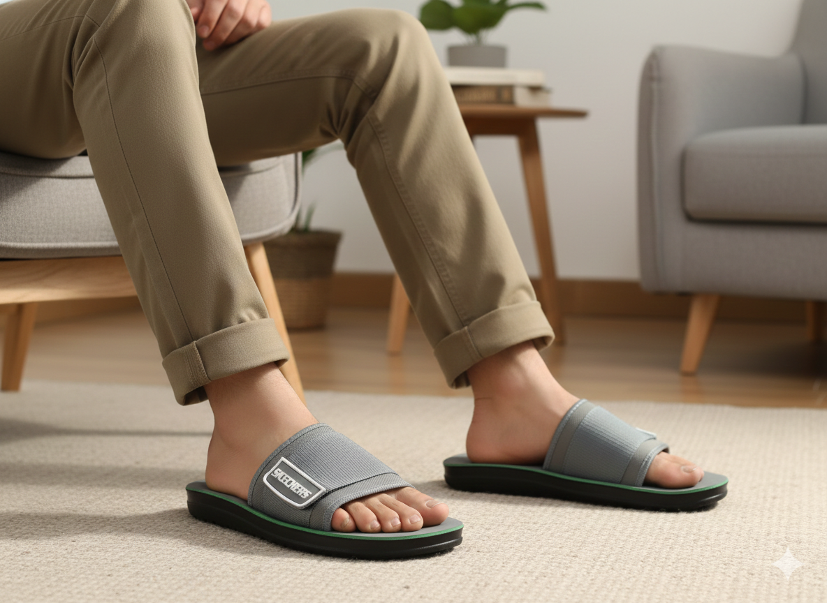 UrbanFlex™ Men’s Comfort Slide Chappal – Cushioned Sole | Daily Wear