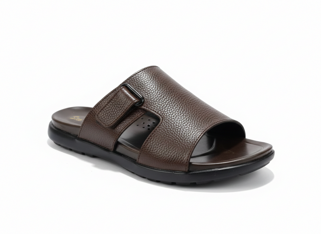 Brown Pure Leather Men Chappal – Comfortable, Durable & Stylish