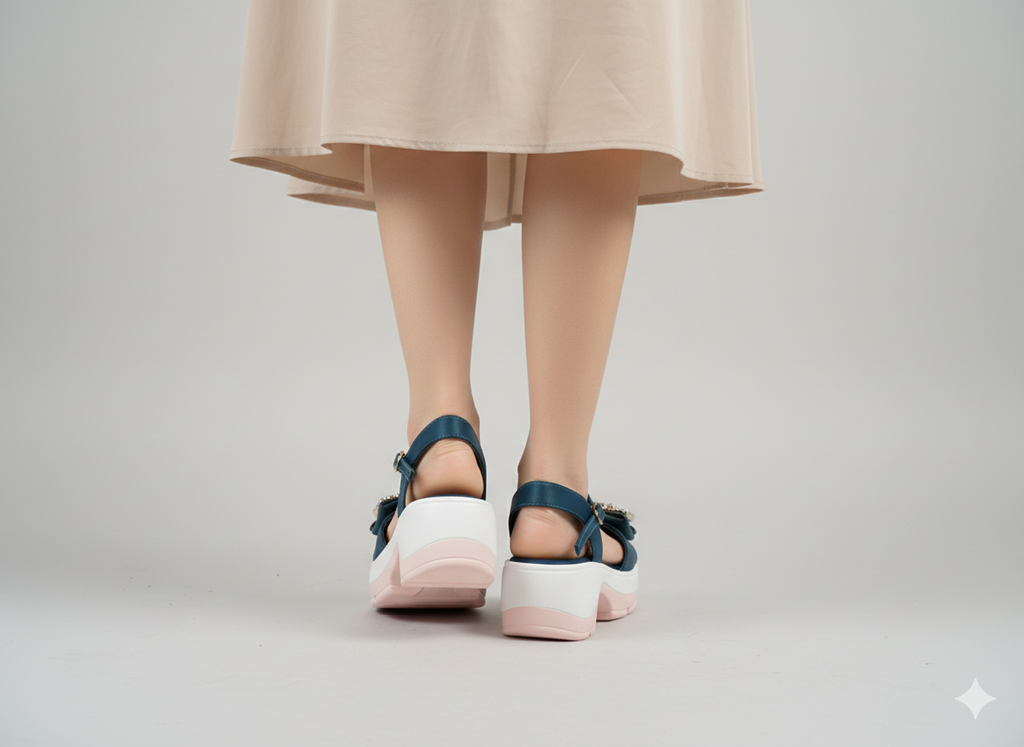 Women’s Elegant Crystal Bow Comfort Sandal