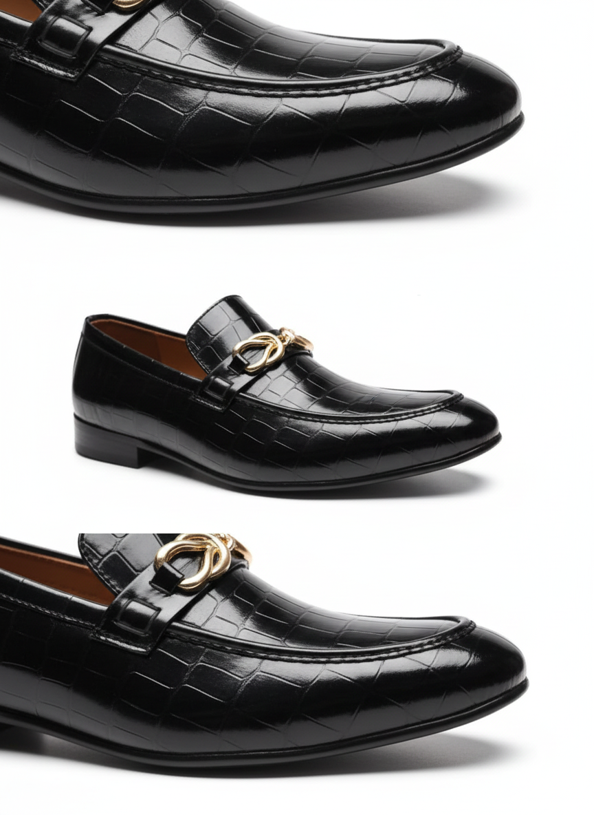 Men's Black Patent  Loafer shoes