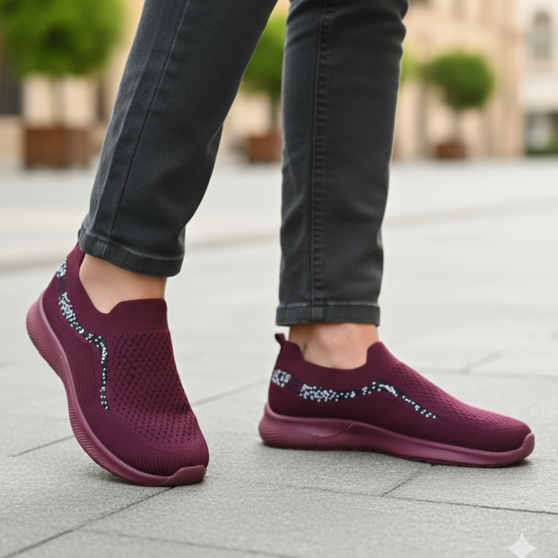 Ladies  Mehroon Canvas